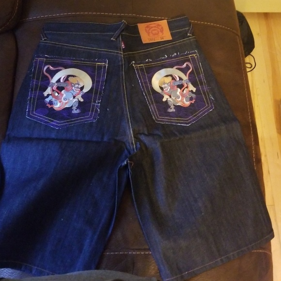 Red Monkey Shorts monkeys on pockets lot 1002